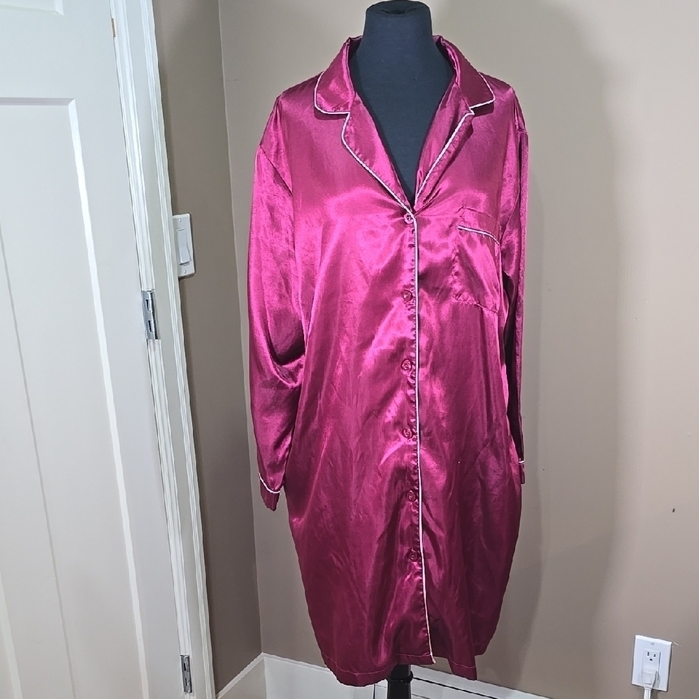 Women's Satin Pink Nightshirt